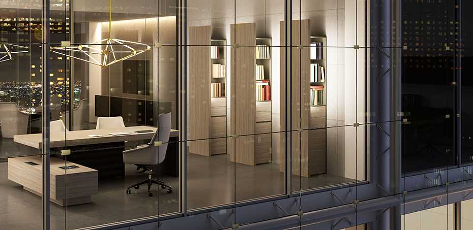 Modern Italian partition walls and office design by La Mercanti