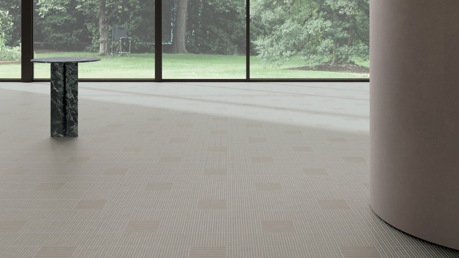 Mutina Fringe瓷质砖表面的雕刻线条