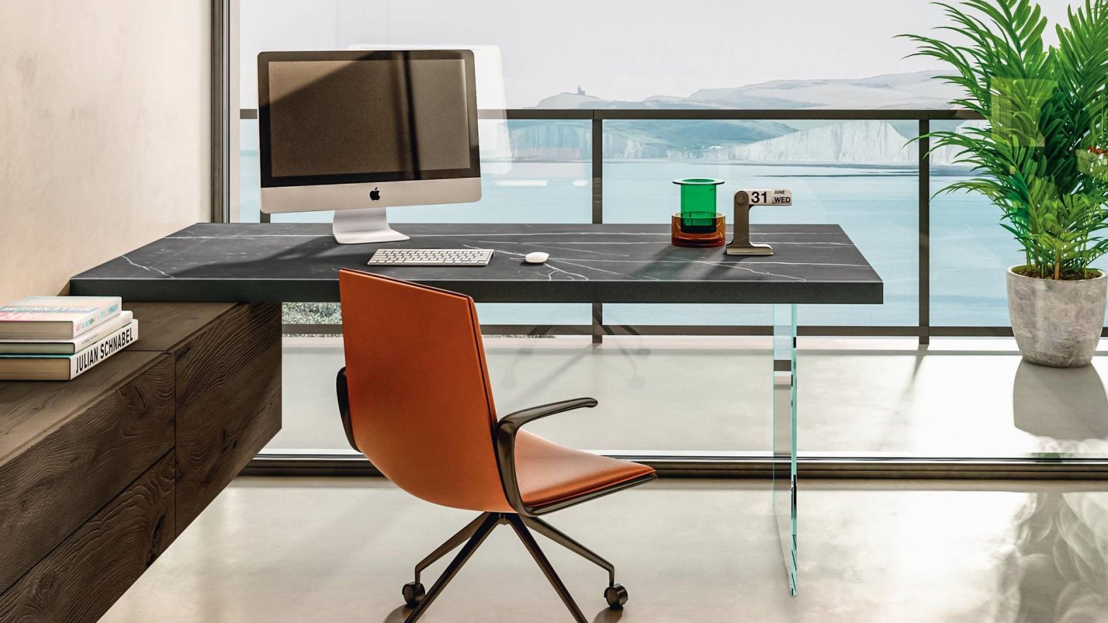 Air Desk 书桌的钢化玻璃桌腿