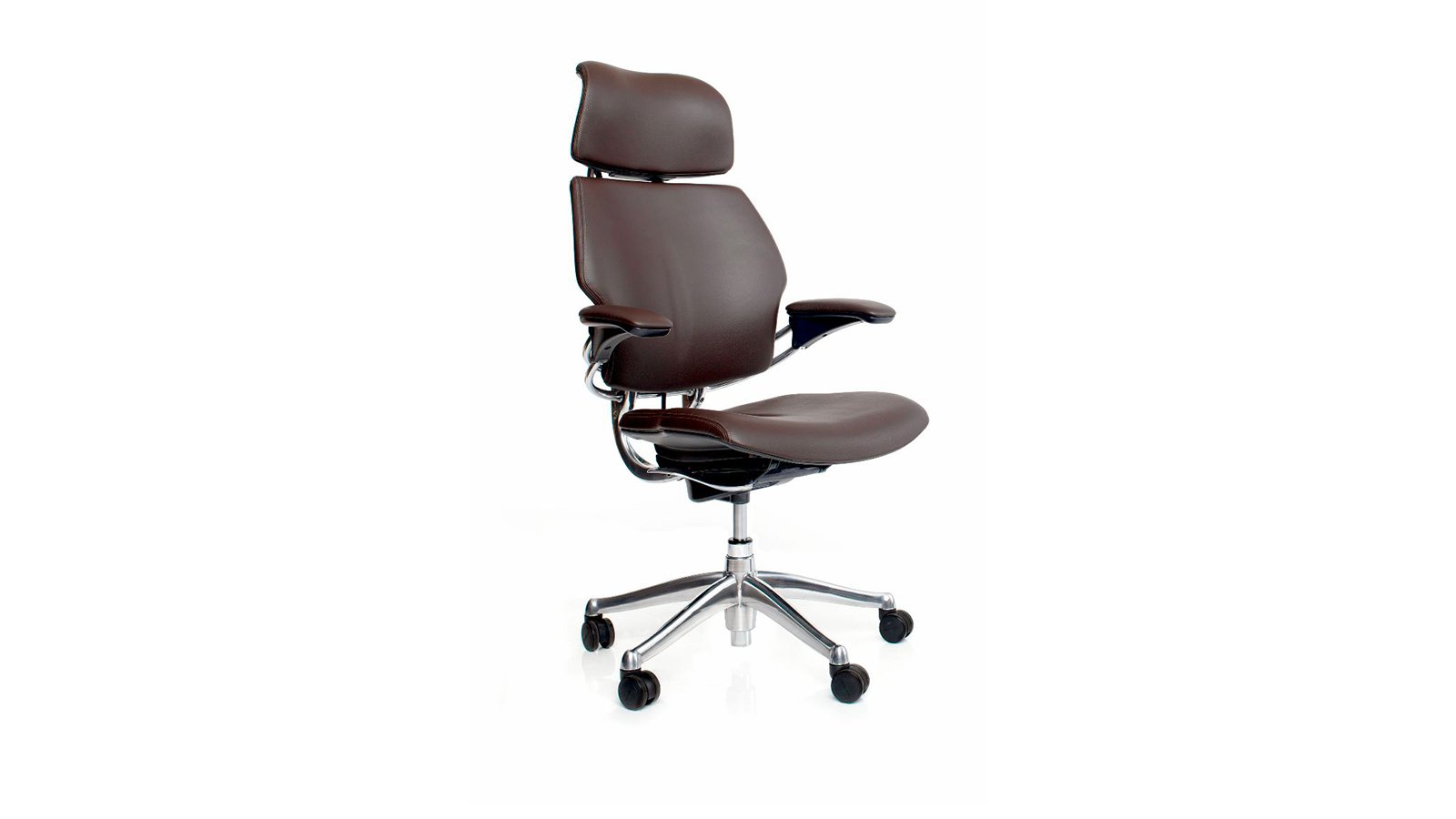 Humanscale Freedom 行政椅，皮面带颈枕