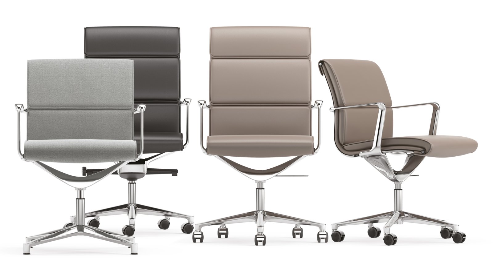 会议桌旁的 Una Chair 行政座椅系列