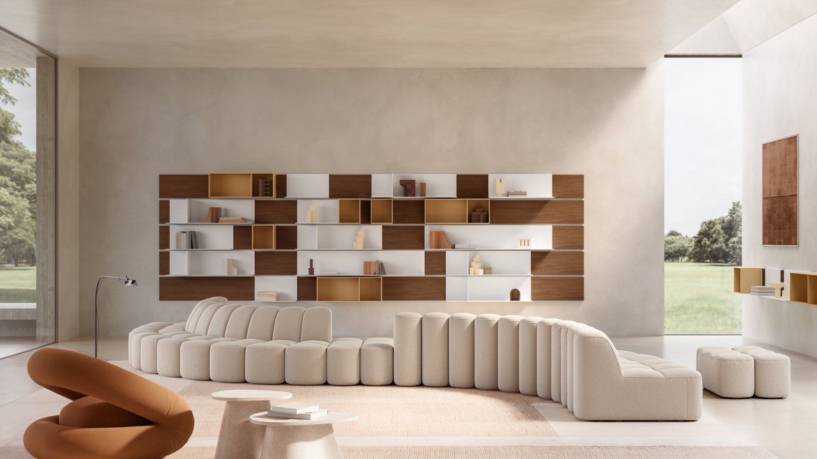 mdf italia 的 Array 等候沙发用于接待区