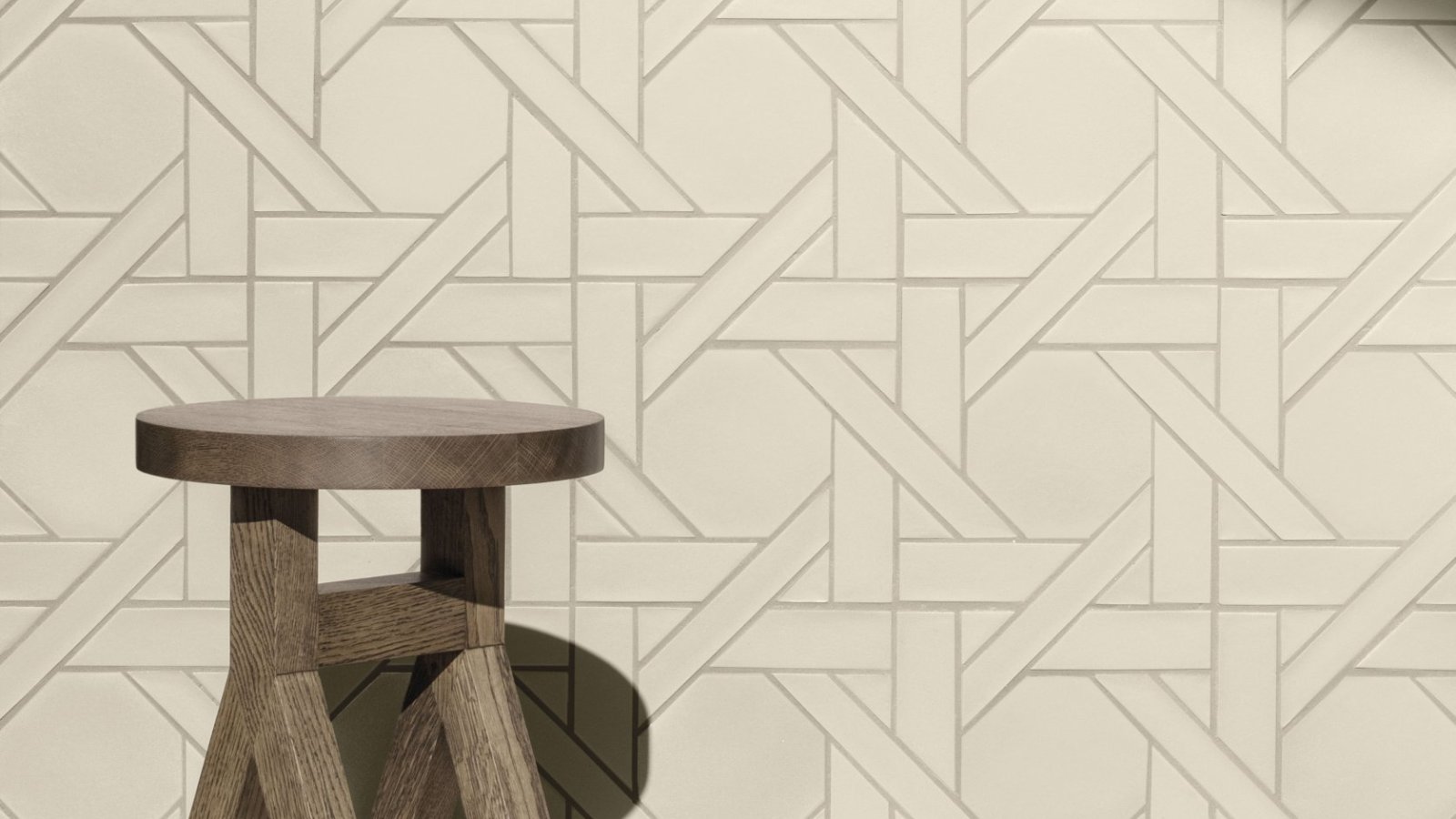 Mutina Weaving马赛克,白色八棱交织纹样