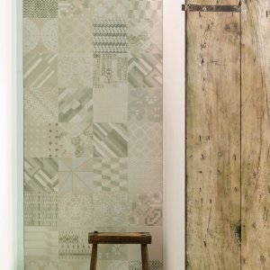 Mutina Azulej Grigio combination 拼花墙面