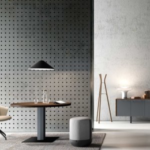灰色柜门的 Arche 双色矮柜