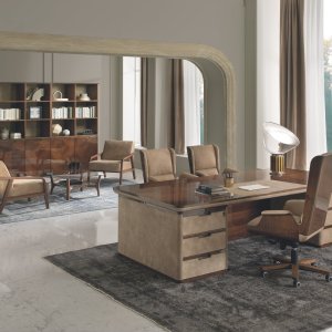 桌腿下方的黑色喷漆钢板