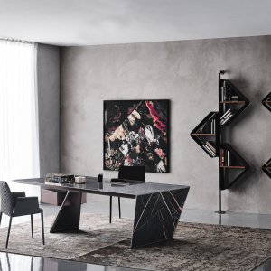 Cattelan Italia Nasdaq 的青铜色钢制桌腿