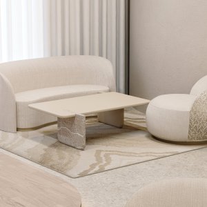 面向花园的会议室中的 Codutti Ginza