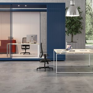 开放办公区中的Loft工位