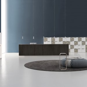 DVO Office Qubo，166 cm 直线模块配迎宾台面