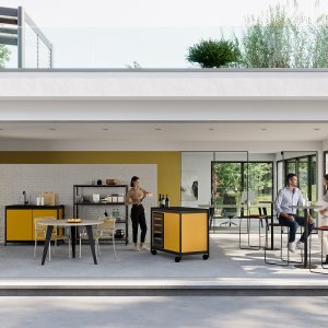 Fluido Pantry 柜与咖啡机，Martex 出品