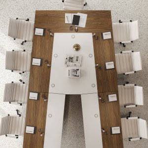 Mux70桌面上的黑色白蜡木纹理