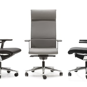 Una Chair 脚轮上的镀铬锌合金顶盖