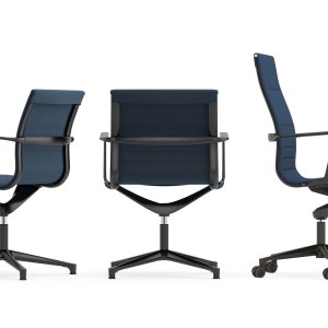 沿会议长桌排开的一列 Una Chair