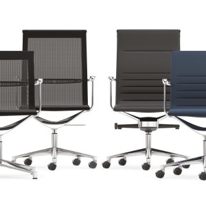 古铜色粉体涂装结构的 Una Chair