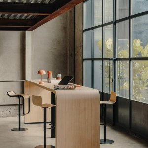 LEM 吧台凳的 Fenix 层压板坐面