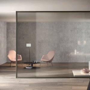 Luconi Simple Bold 双层玻璃办公隔断