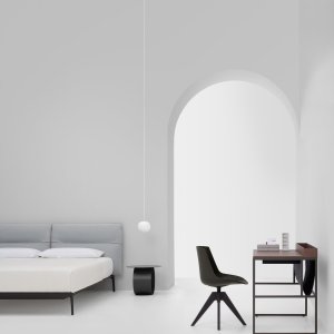 20.Venti 办公桌的哑光黑 Fenix 桌面