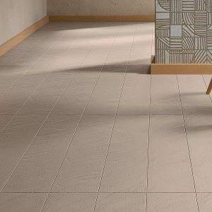 以 Otto Mutina Latte 色饰面的淋浴墙