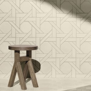 Mutina Weaving马赛克,白色八棱交织纹样