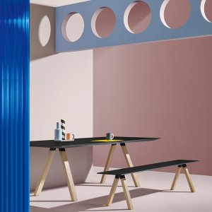 Arki-Table 200×100 的 6 毫米瓷质岩板桌面