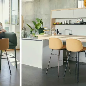 维也纳藤编座面的白蜡木实木椅 se:café wooden chair