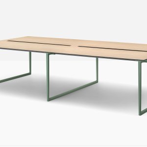 会议桌 Toa 360 × 125 cm，黑色紧凑层压板桌面